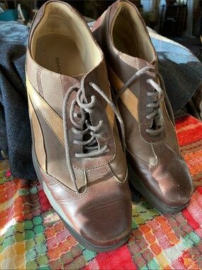 Rockport leather lace up driving shoe  mens 11